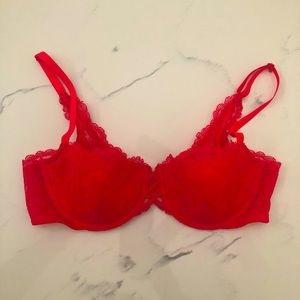 Victoria’s Secret Very Sexy Balconet Bra Red 34B NWOT